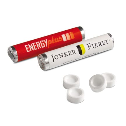 Pepermuntrolletje met bedrijfslogo