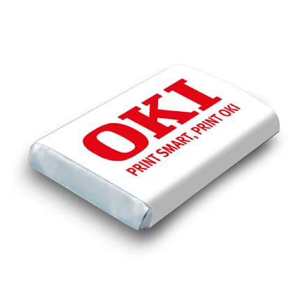 Rechthoekig chocolaatje met logowikkel