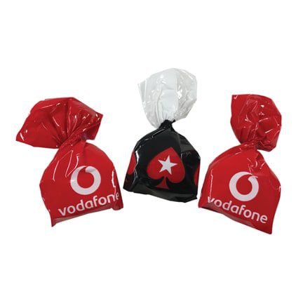 Zuurtje in bedrukte getwiste wikkel