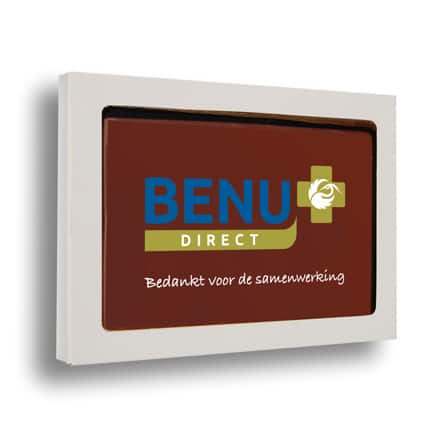 Chocoladetablet met bedrijfslogo