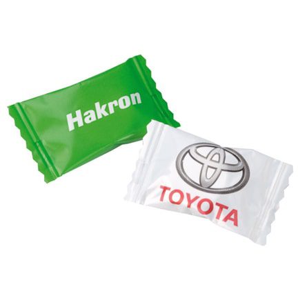 Flowpack pepermunt bedrukt met uw logo