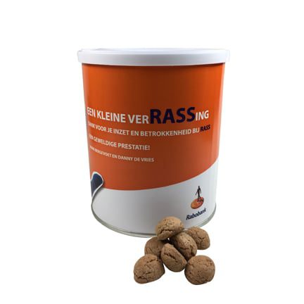 Hersluitbaar bedrukt pepernootblik 850cc