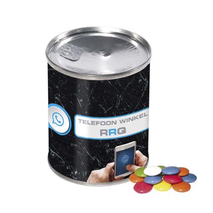 Chocoladeblikje met eigen wikkel