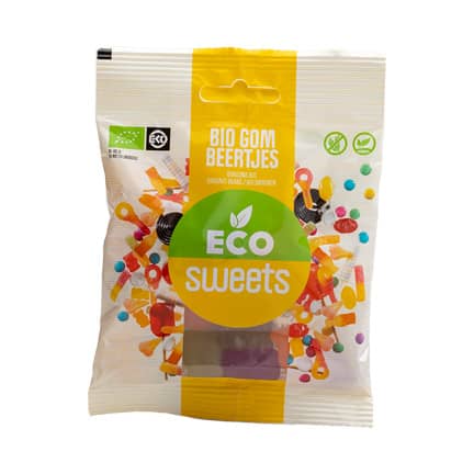 Bedrukt snoepzakje BIO winegums als verantwoord promotiemiddel