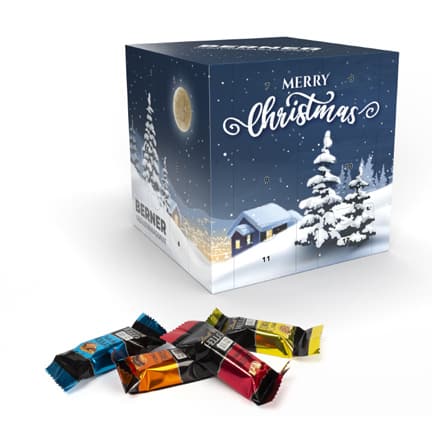 Adventskalender kubus met Lindt chocolade