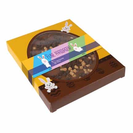 Paasei chocoladekaart met logosleeve