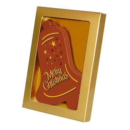 Chocoladekaart Kerstbel als Kerstgeschenk