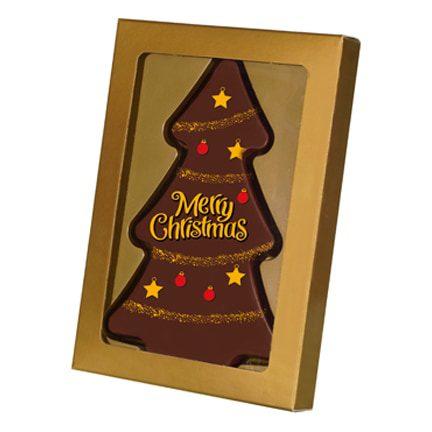 Kerstboom chocoladekaart