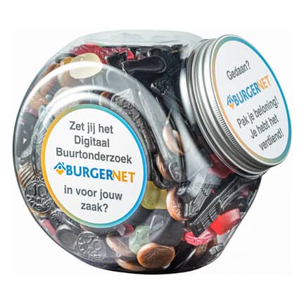 Grote kunststof snoeppot 2,5 liter