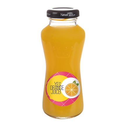 Gepersonaliseerd flesje sinaasappelsap