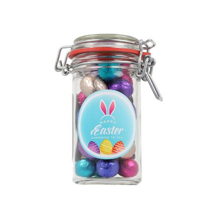 Glazen weckpotje met paasvulling 270cc