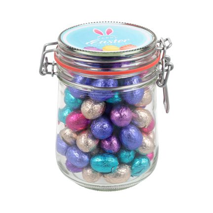 Bedrukte weckpot met paaseitjes 800cc