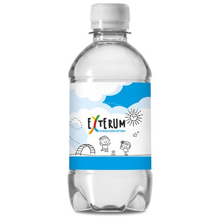 Waterflesje met eigen label als weggevertje, 330ml