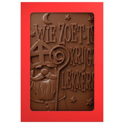 3D Sint Chocoladekaart in vensterdoosje
