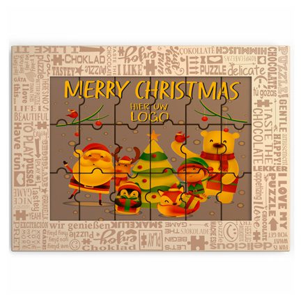 Chocoladepuzzel als Kerstgeschenk