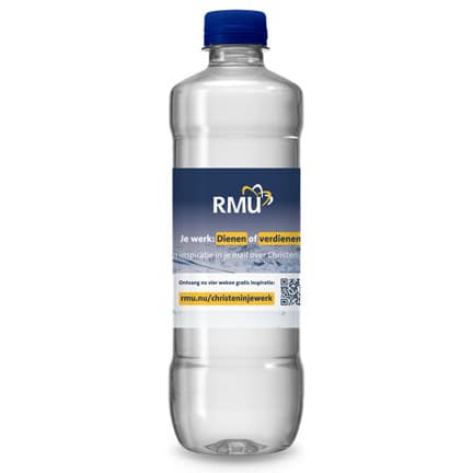 Waterfles 500ml met logowikkel als promo dorstlesser